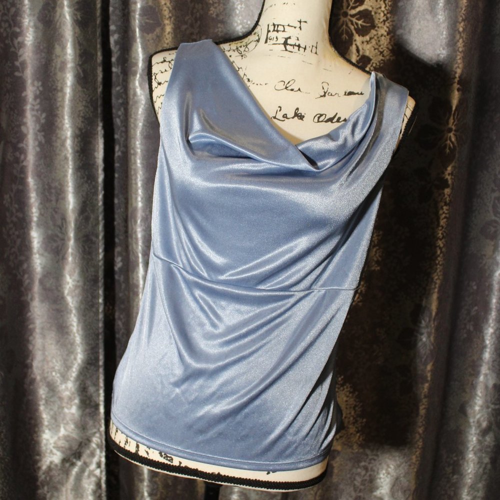 Silky Sleeveless Top Women's - Size Medium - Blue - Banana Republic